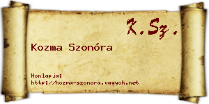 Kozma Szonóra névjegykártya